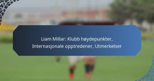 Liam Millar: Klubb høydepunkter, Internasjonale opptredener, Utmerkelser